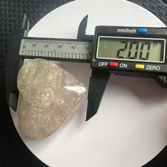 Golden Rutilated Threads and Garden Quartz Heart Carving (1)‎ - Picture 15 of 16